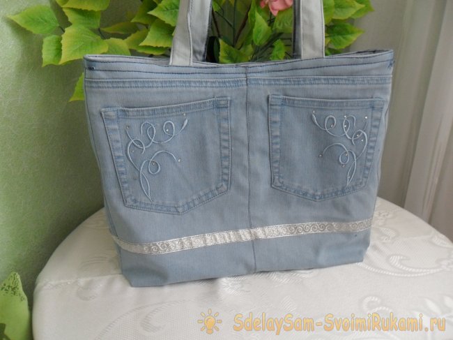 Сумка из старых джинсов