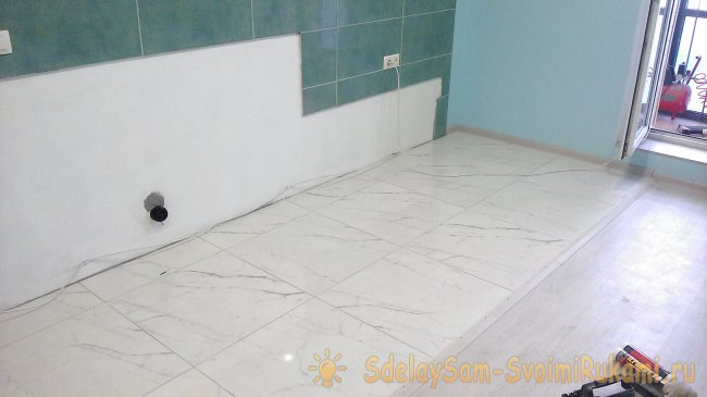 Порядок отделочных работ в кухне студии