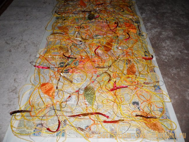 Моя первая попытка сделать шарф в технике крейзи вул