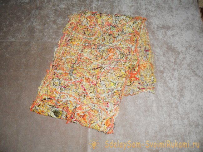 Моя первая попытка сделать шарф в технике крейзи вул