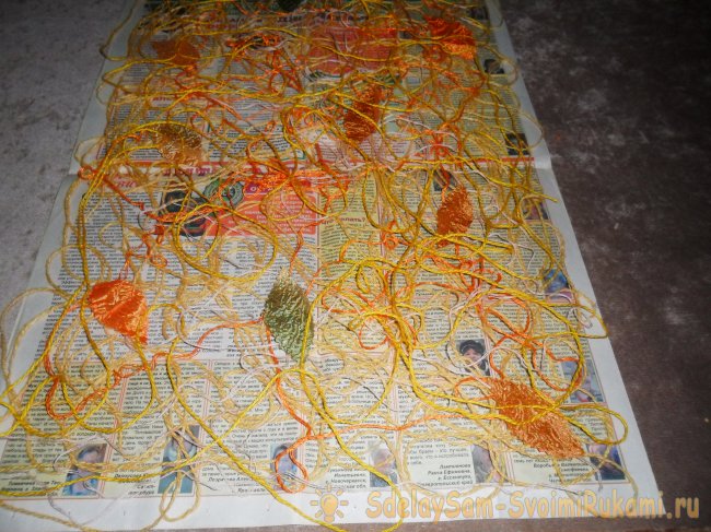 Моя первая попытка сделать шарф в технике крейзи вул