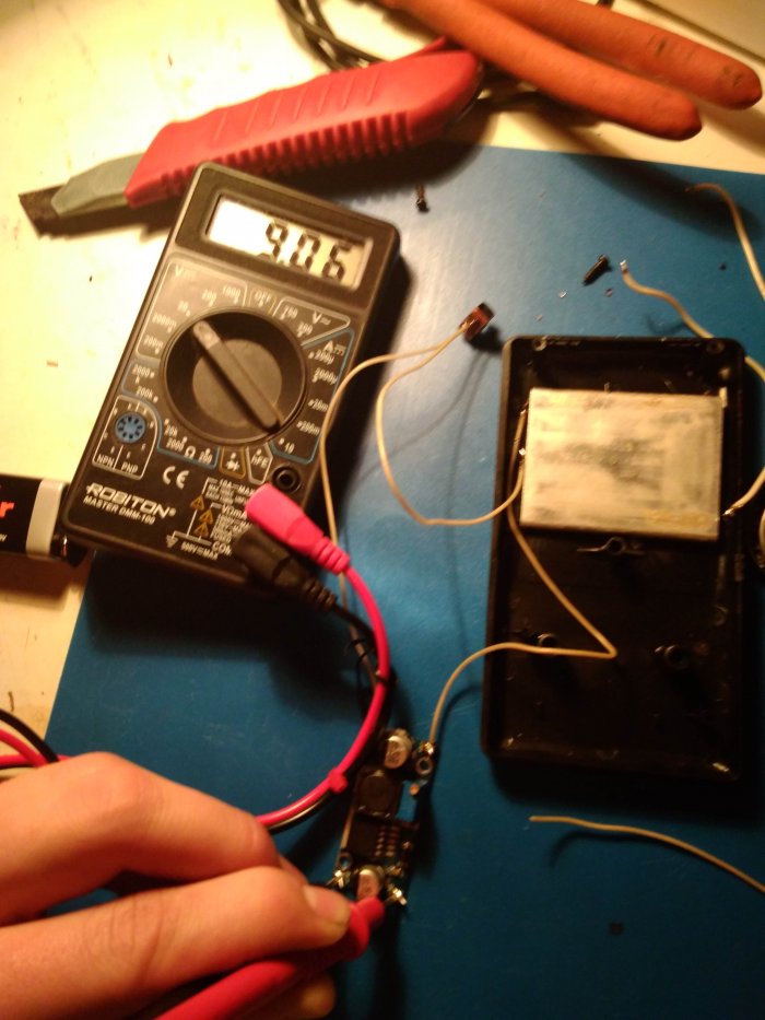 Переделка мультиметра на li-ion с зарядкой