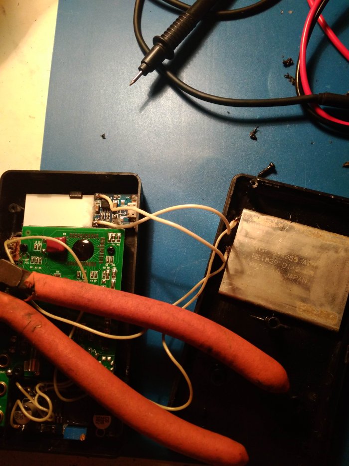 Переделка мультиметра на li-ion с зарядкой
