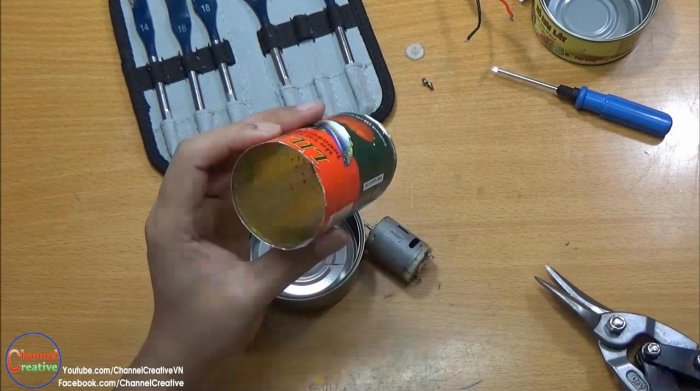 Воздуходувка из консервной банки