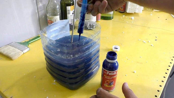 Мраморный пол из бетонного в гараже своими руками