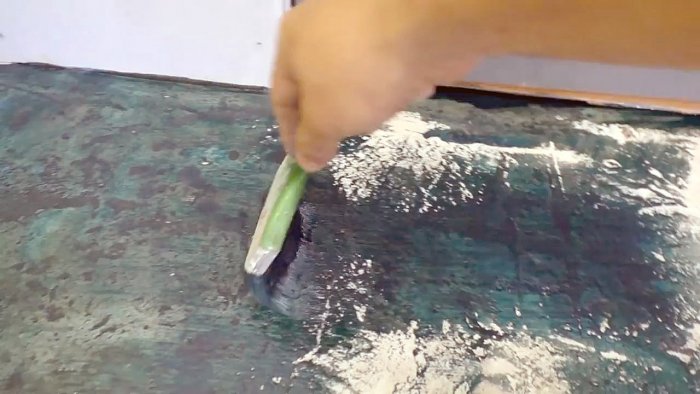 Мраморный пол из бетонного в гараже своими руками