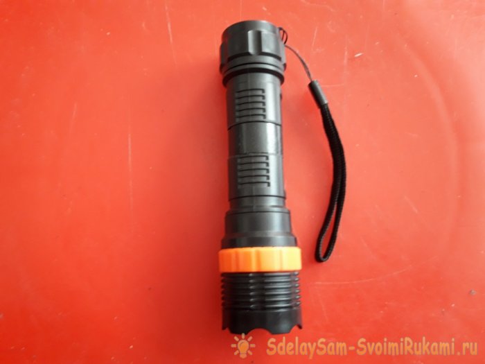 Модификация карманного фонарика с аккумуляторов ААА на аккумулятор 18650
