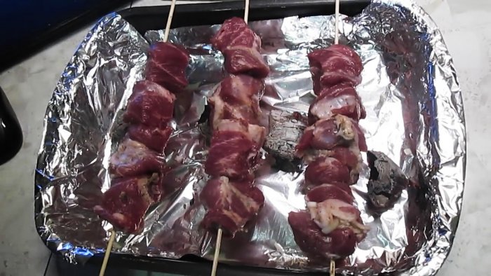 Шашлык в духовке на углях