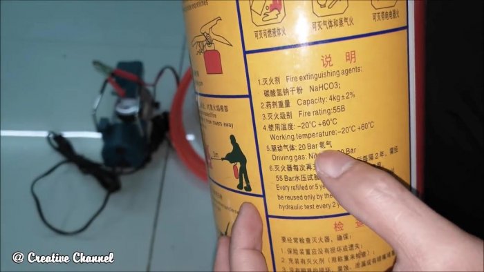 Как из огнетушителя сделать ресивер для компрессора 12 В