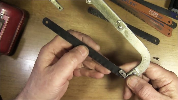 Способ укорочения ножовочного полотна по металлу