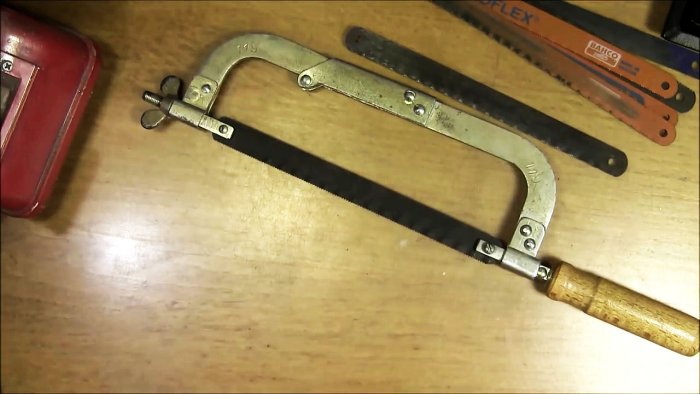 Способ укорочения ножовочного полотна по металлу