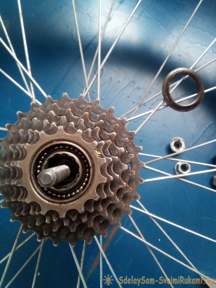 Разборка профилактика и сборка задней втулки и трещотки велоколеса