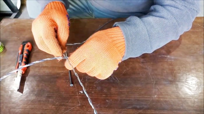 Как заплести конец троса в петлю