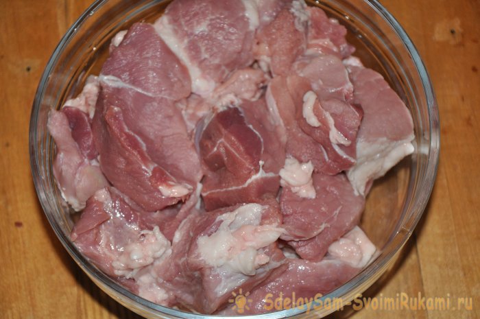 Свиной шашлык в соевом соусе