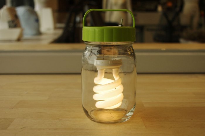 Фонарик в банке своими руками