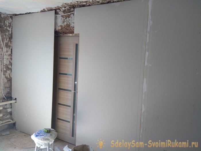 Выравнивание и отделка стен гипсокартоном