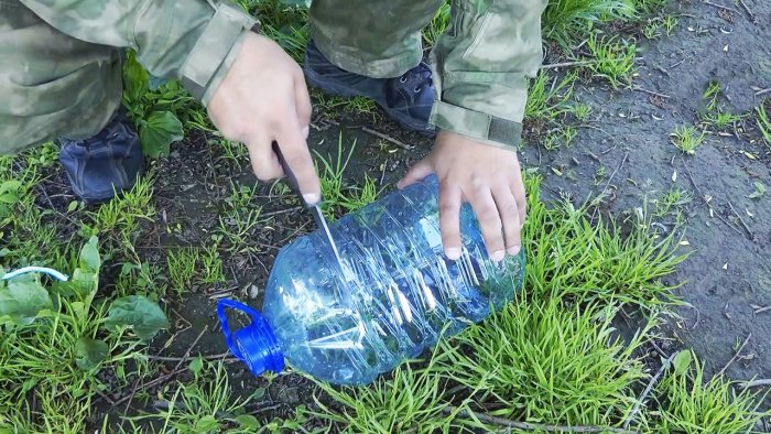 Как поймать рыбу с помощью пластиковой бутылкой