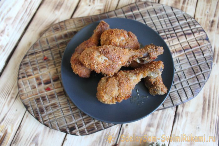 Куриные ножки в хрустящей панировке Как в KFC