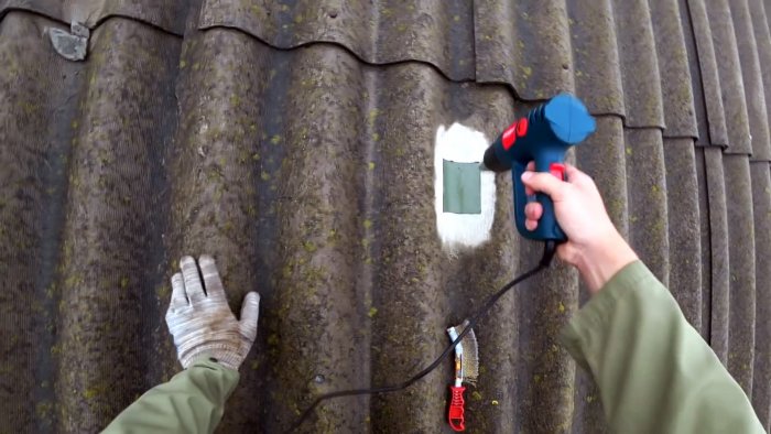 Как и чем быстро заделать пробоины в шифере чтобы потом не переделывать