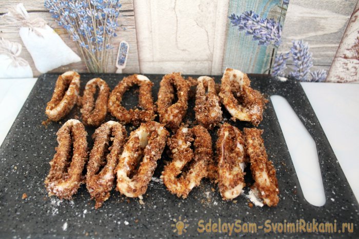 Кольца кальмара в кляре