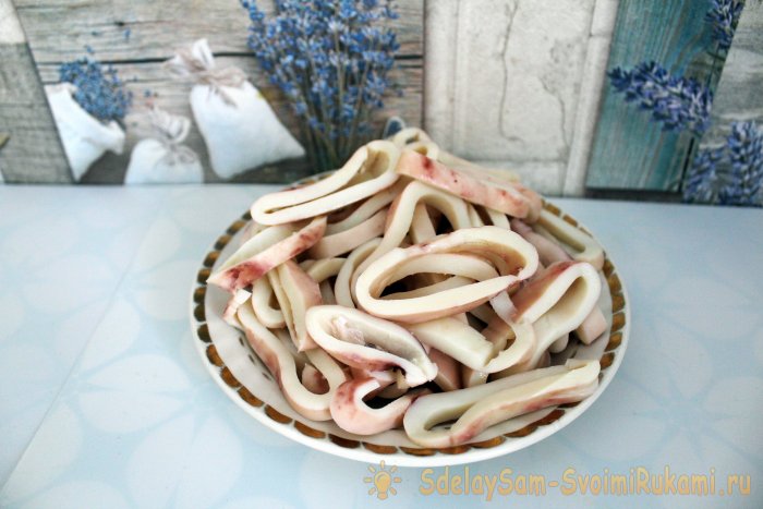 Кольца кальмара в кляре