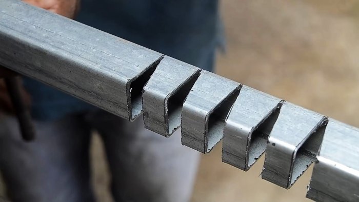 Как сделать идеальный изгиб уголка или профильной трубы подрезкой без гибки