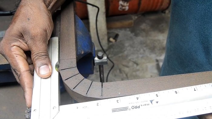 Как сделать идеальный изгиб уголка или профильной трубы подрезкой без гибки